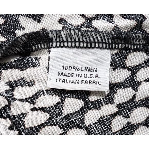 Bryn Walker Dress Black White Print Linen Misses Size M - Picture 6 of 7